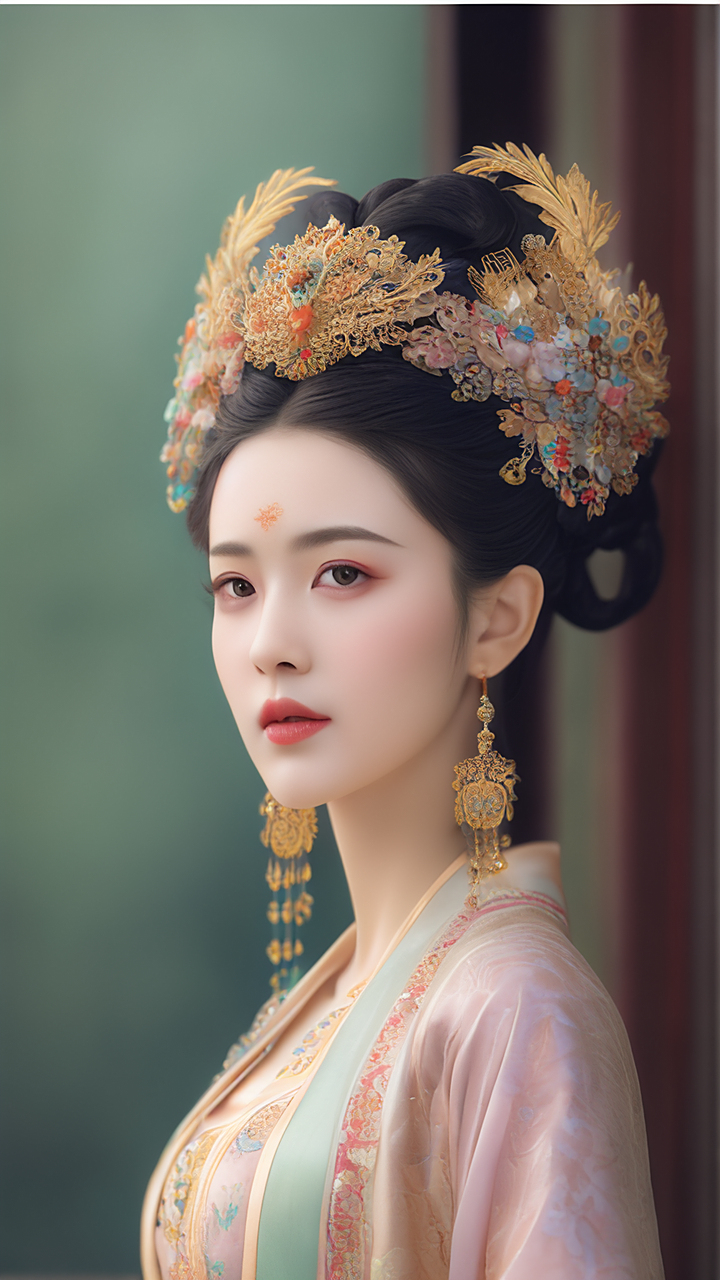 文心一格越来越聪明了,看这唐装美女画得多好,人物很自然,细节有真实