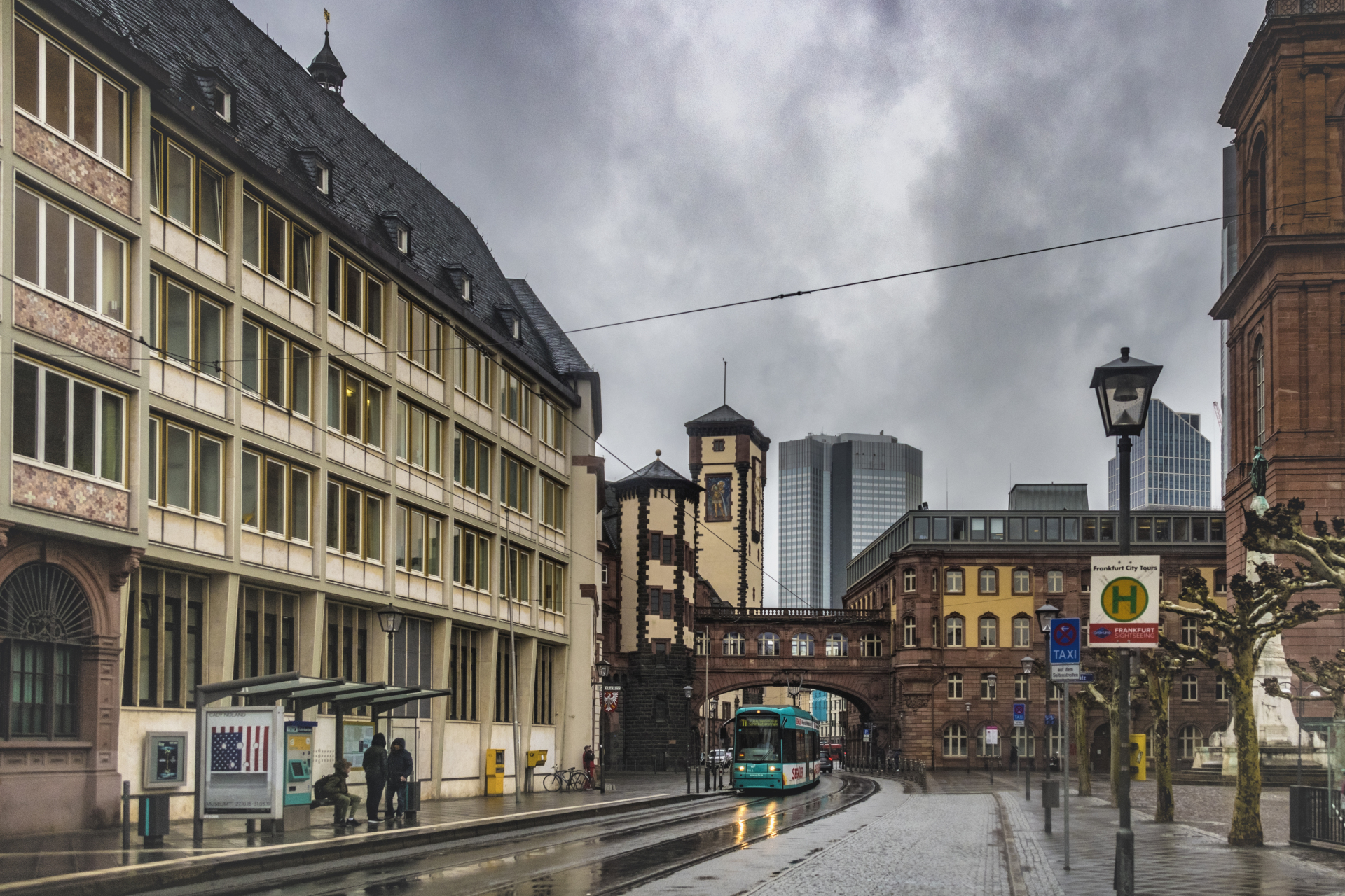 法兰克福雨景