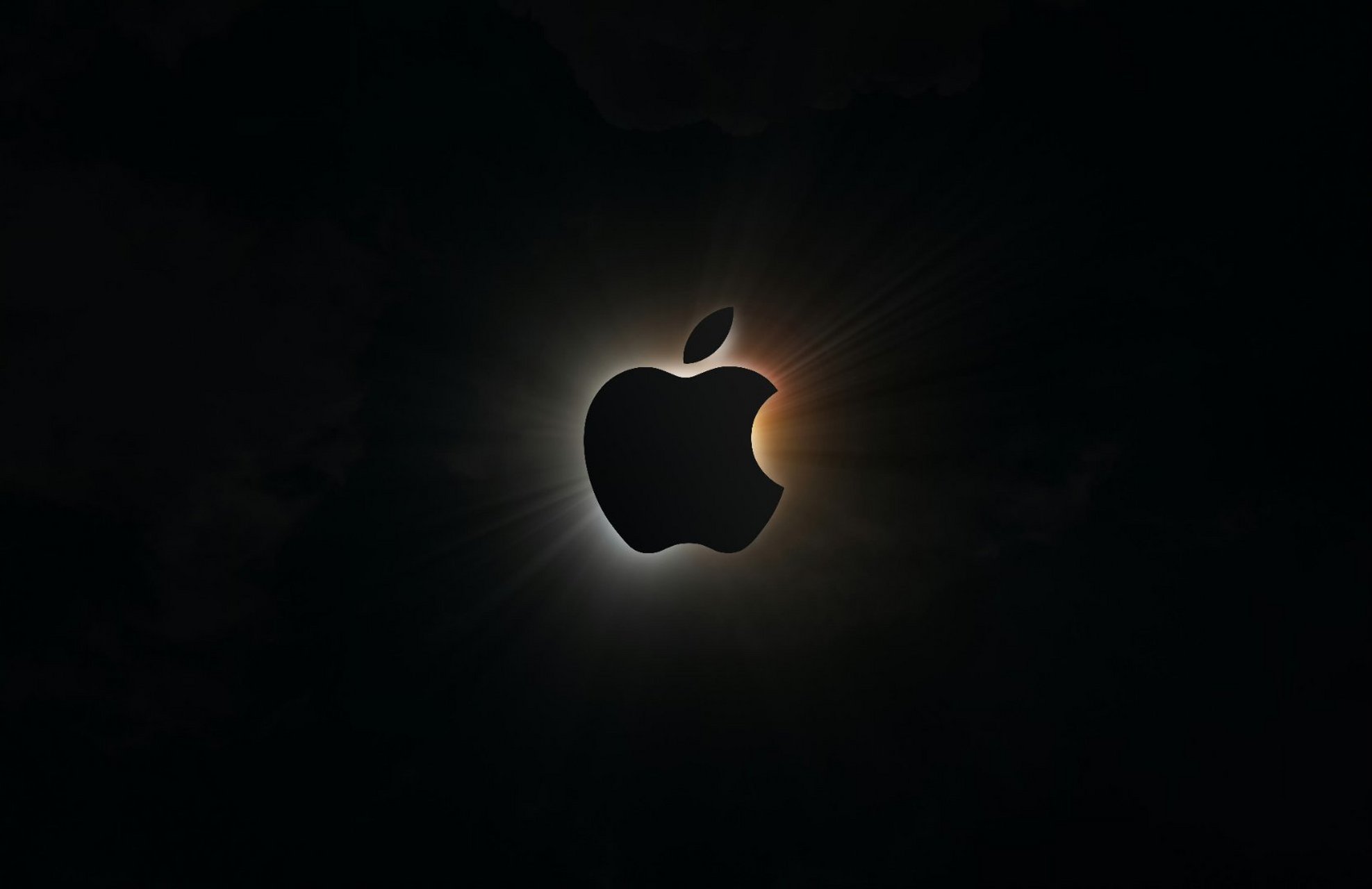 日全食 apple logo 壁纸,iphone 超清壁纸