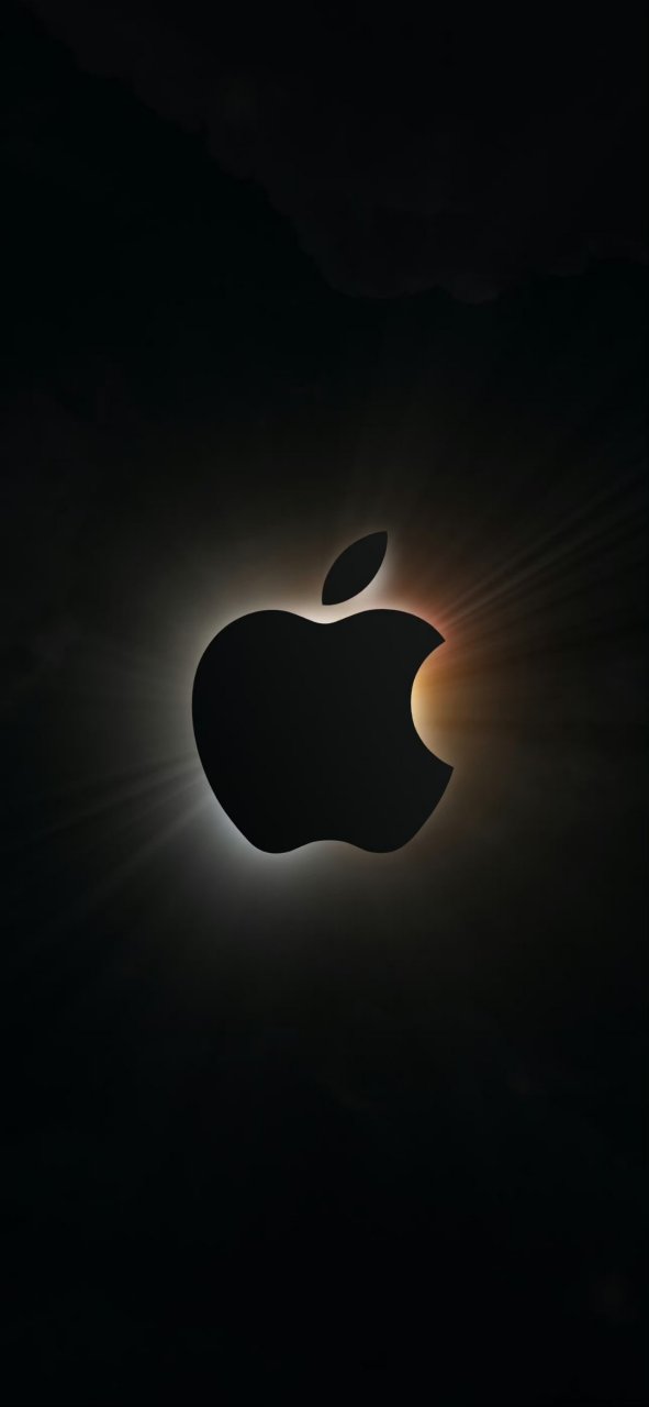 日全食 apple logo 壁纸,iphone 超清壁纸