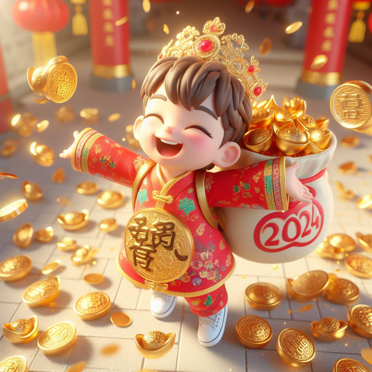 小财神驾到,开开心心过大年,财神到好运来这句话不仅是一种祝福和祈祷