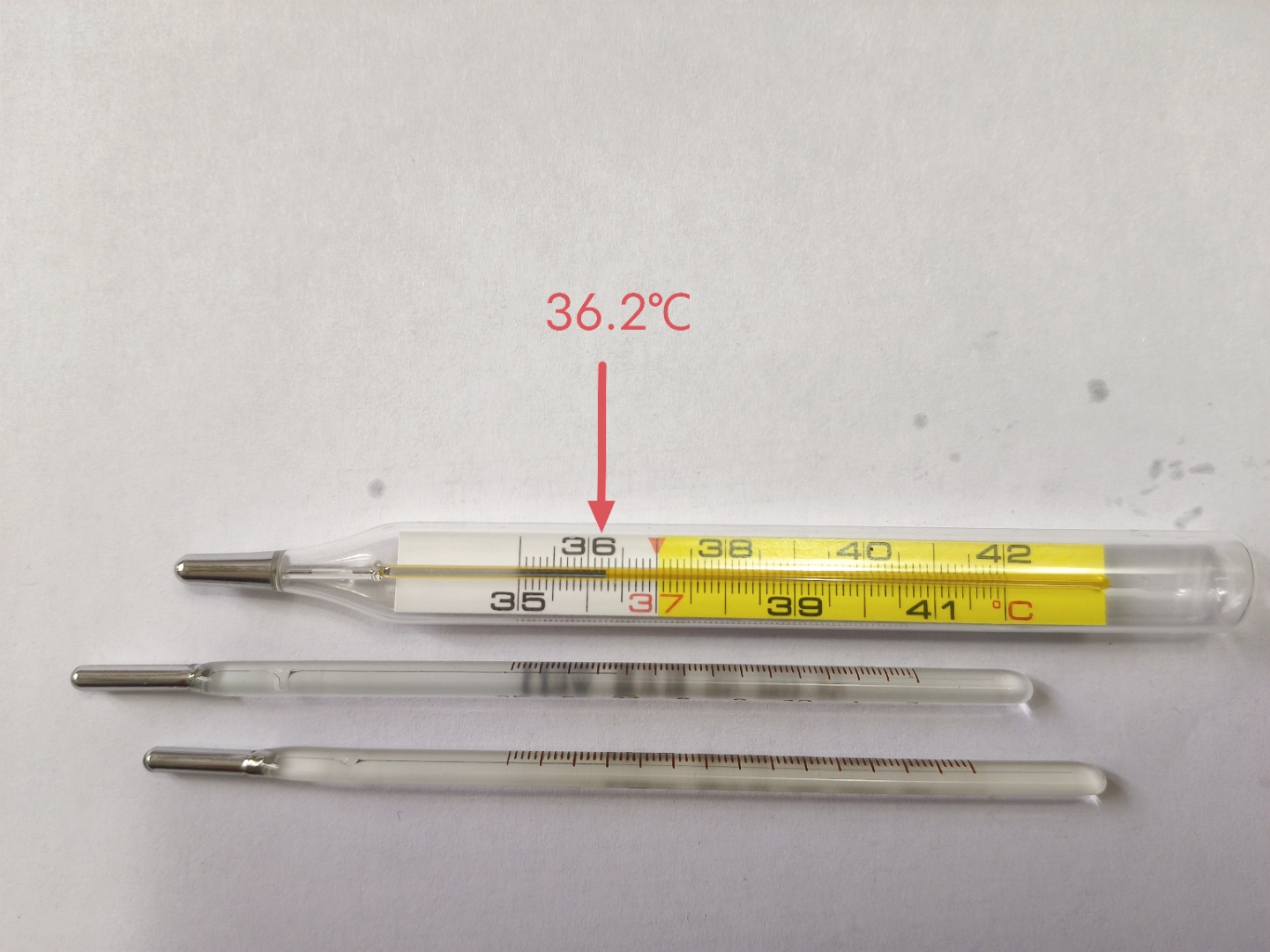 今天找到家里三个露水牌水银体温计