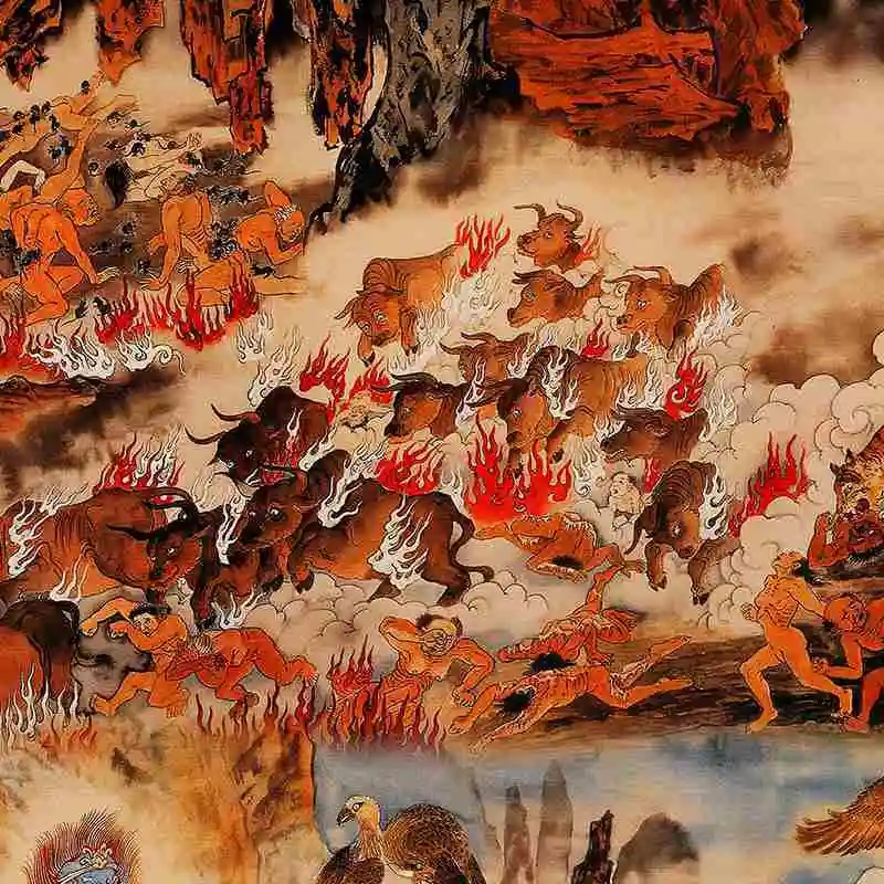 身上落一个小火星,都疼痛难忍,地狱痛苦更是难以表达!