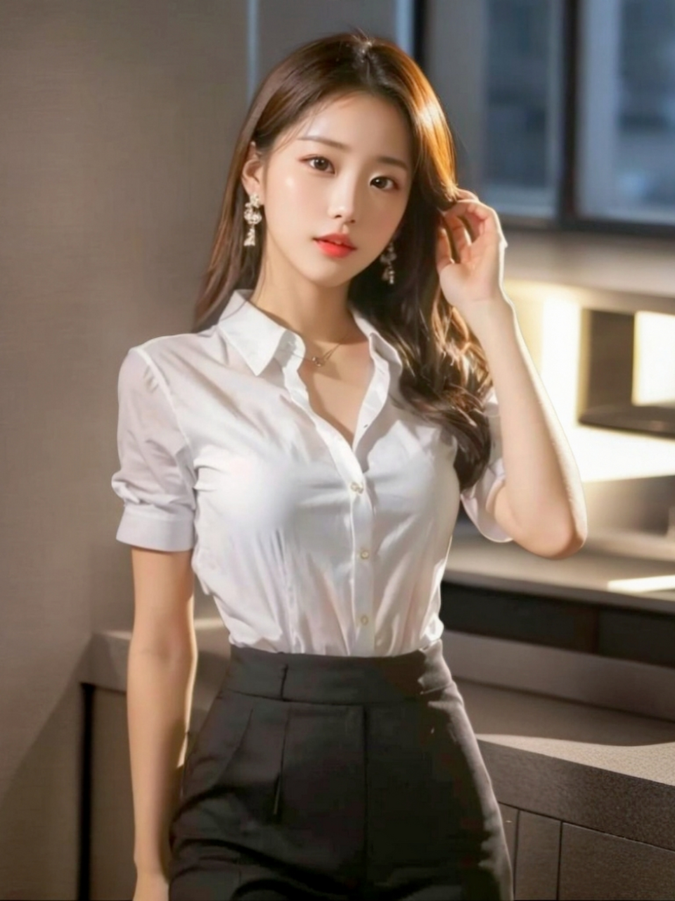 一些瞬间让人心潮澎湃,例如这幅画面:一个身穿白衬衫黑裙子的年轻女性