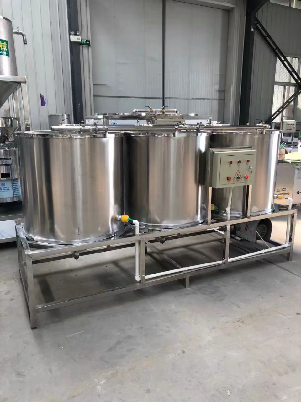 豆制品设备专用煮浆锅,单桶,双桶,三连煮浆桶,气电两用大容量#煮浆桶