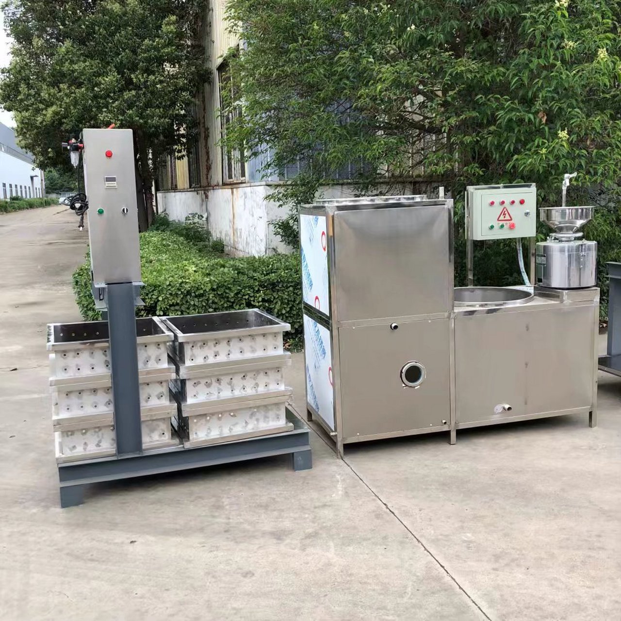 全自动豆干机,按键操作,自动泼浆压榨,一个小时二三百斤#全自动豆干机