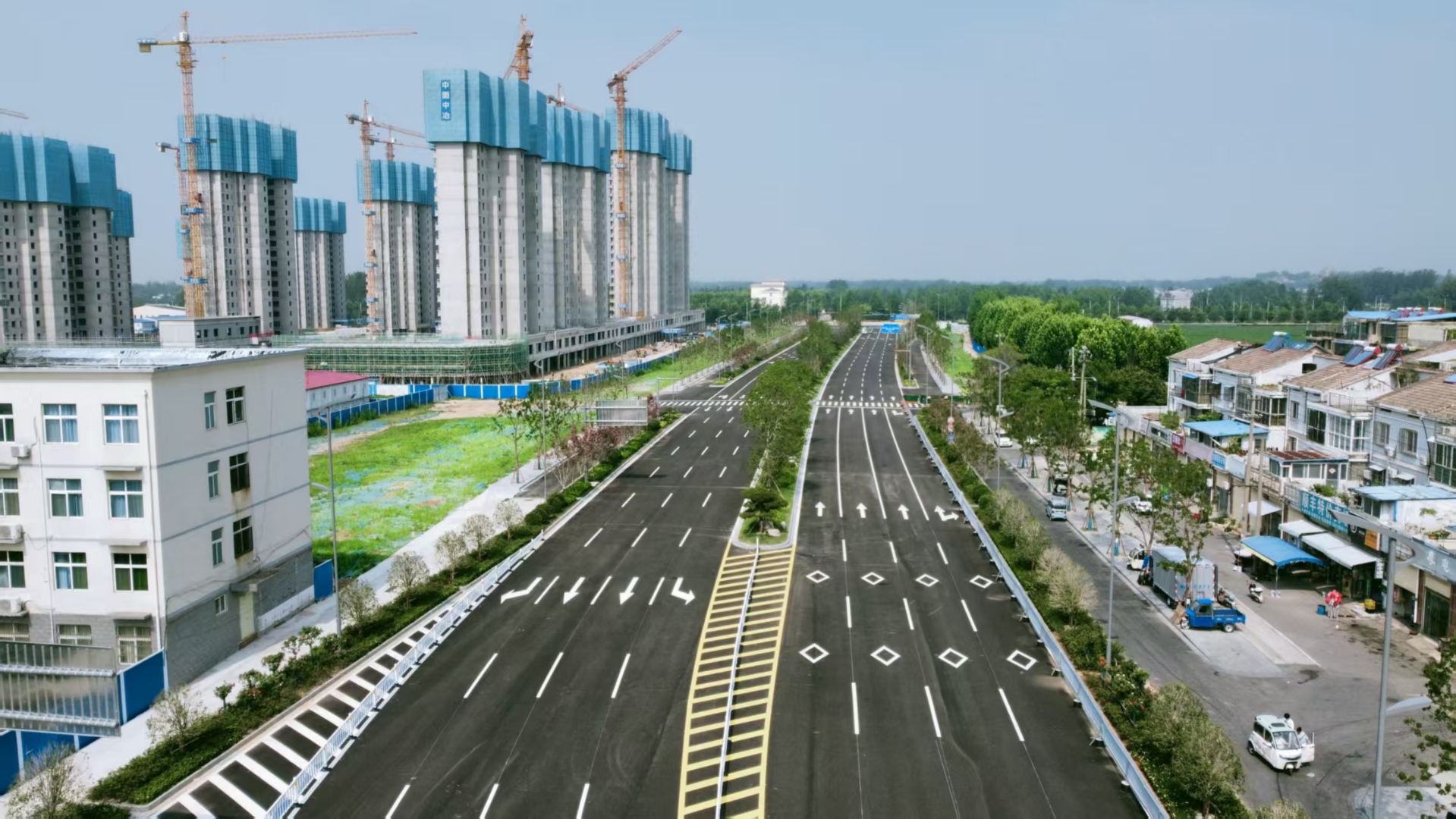 7月15日,拍摄的安徽省宿州市埇桥区符离镇中华路西延工程