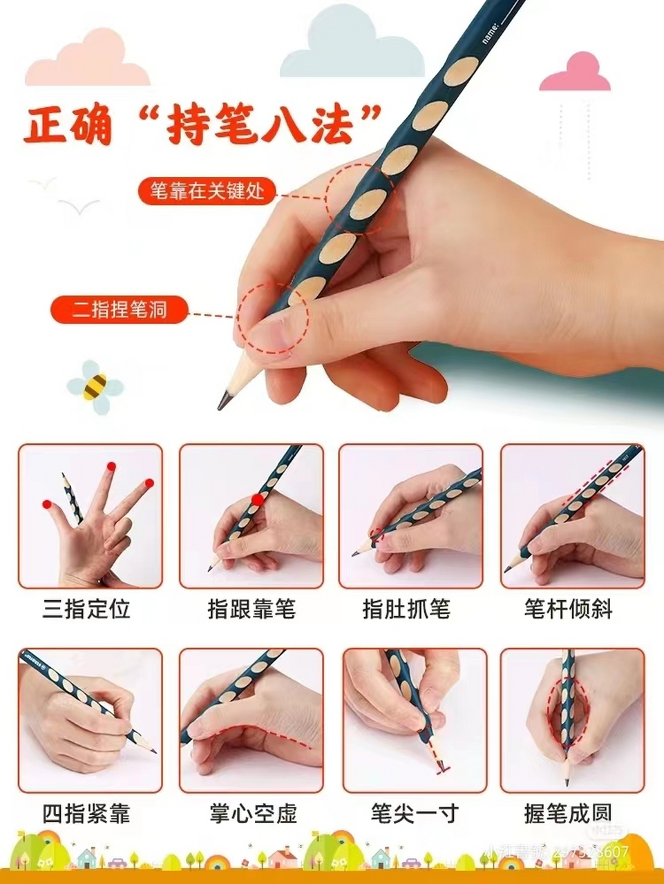 正确的持笔八法