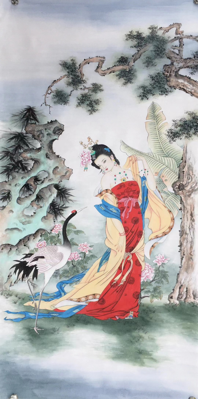 四尺工笔四大美女