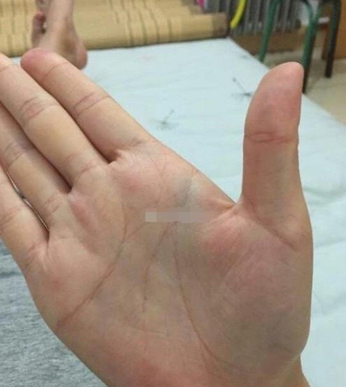 手相算命,  1,从手相上看是假断掌,断掌的女性大多性格急躁,脾气火爆
