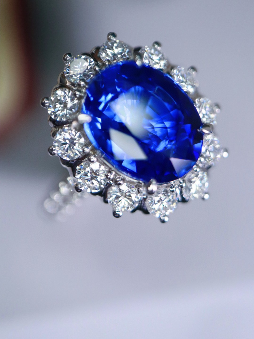 22ct 天然精品皇家蓝蓝宝石戒指 纯正的royal blue 斯里兰卡产地
