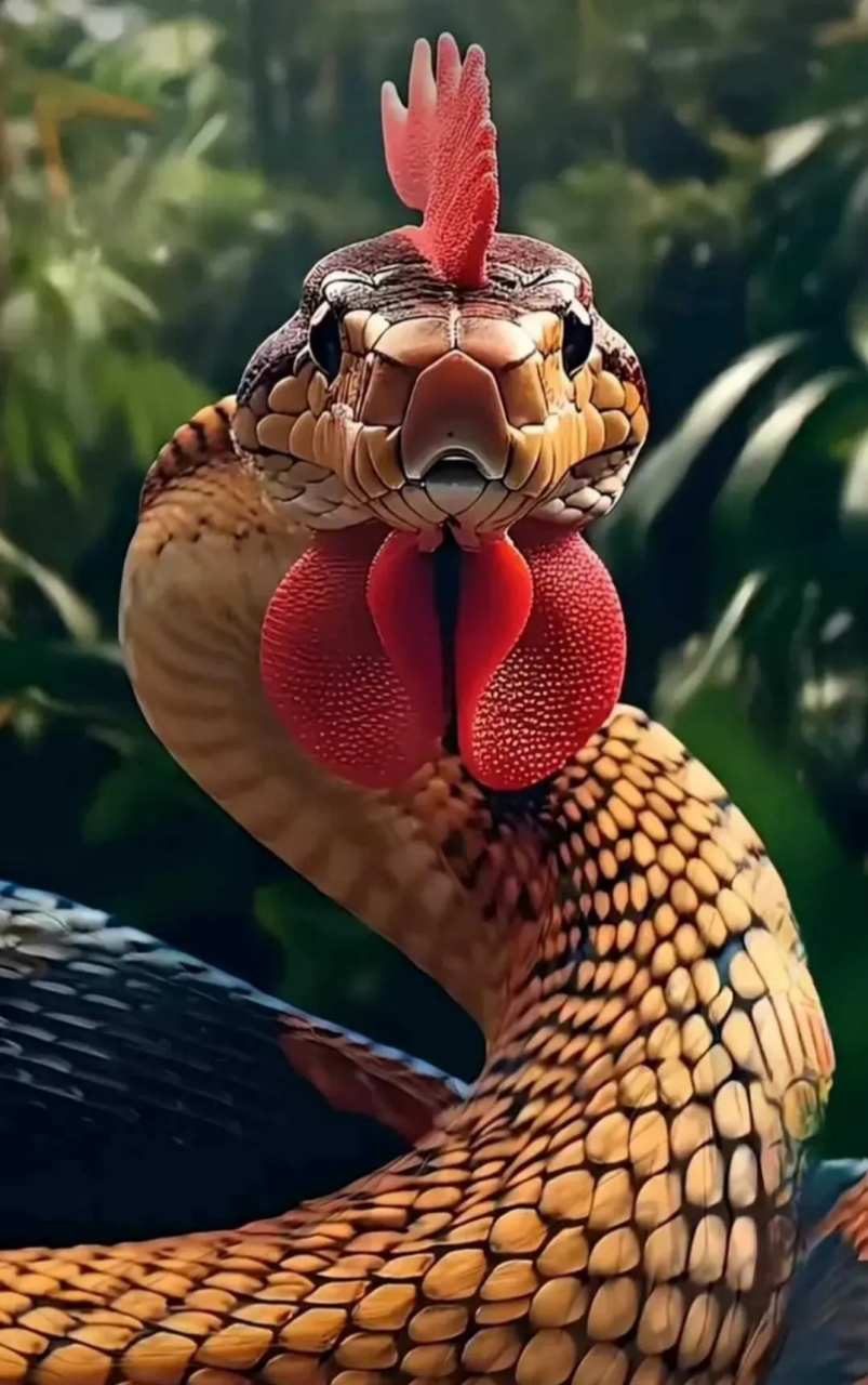 这种蛇是pk的,真正的鸡冠蛇,其实就是角蝰蛇,是蝰蛇的一个亚支,所谓的