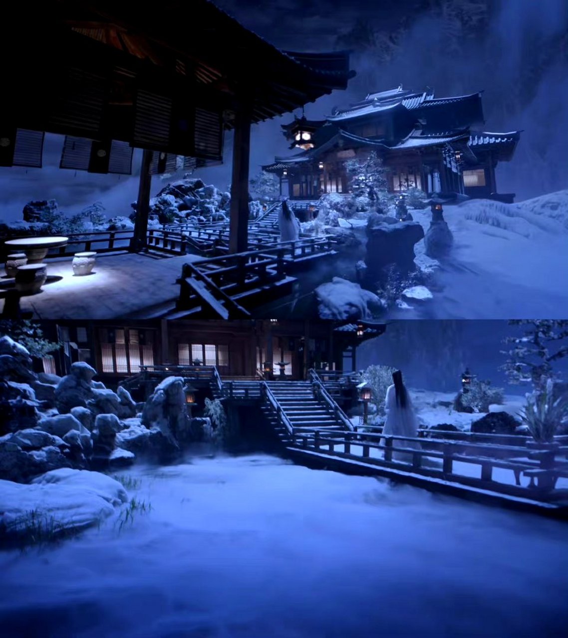 玉骨遥#每次场景切换到大司命的寝殿都会被这个布景给美到.