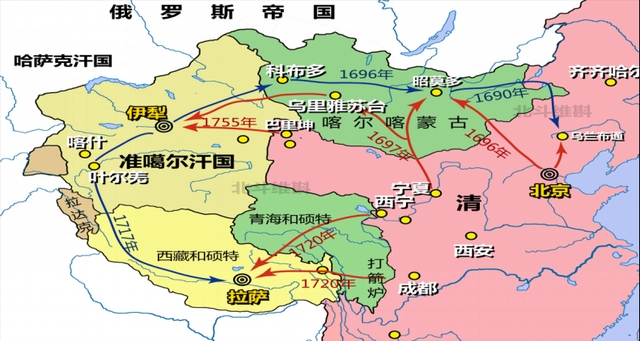 清朝内蒙古六盟地图图片