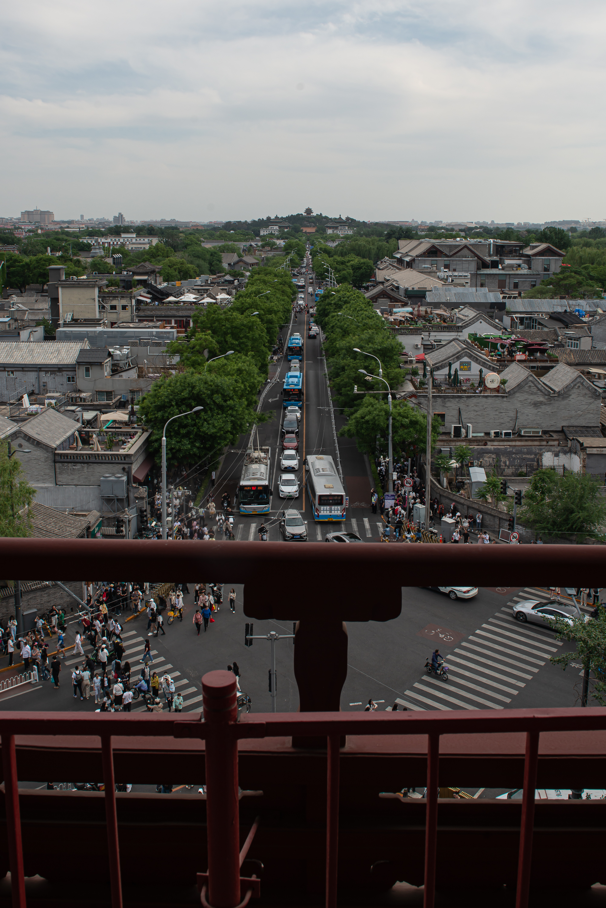 俯瞰中轴线上的 地安门外大街