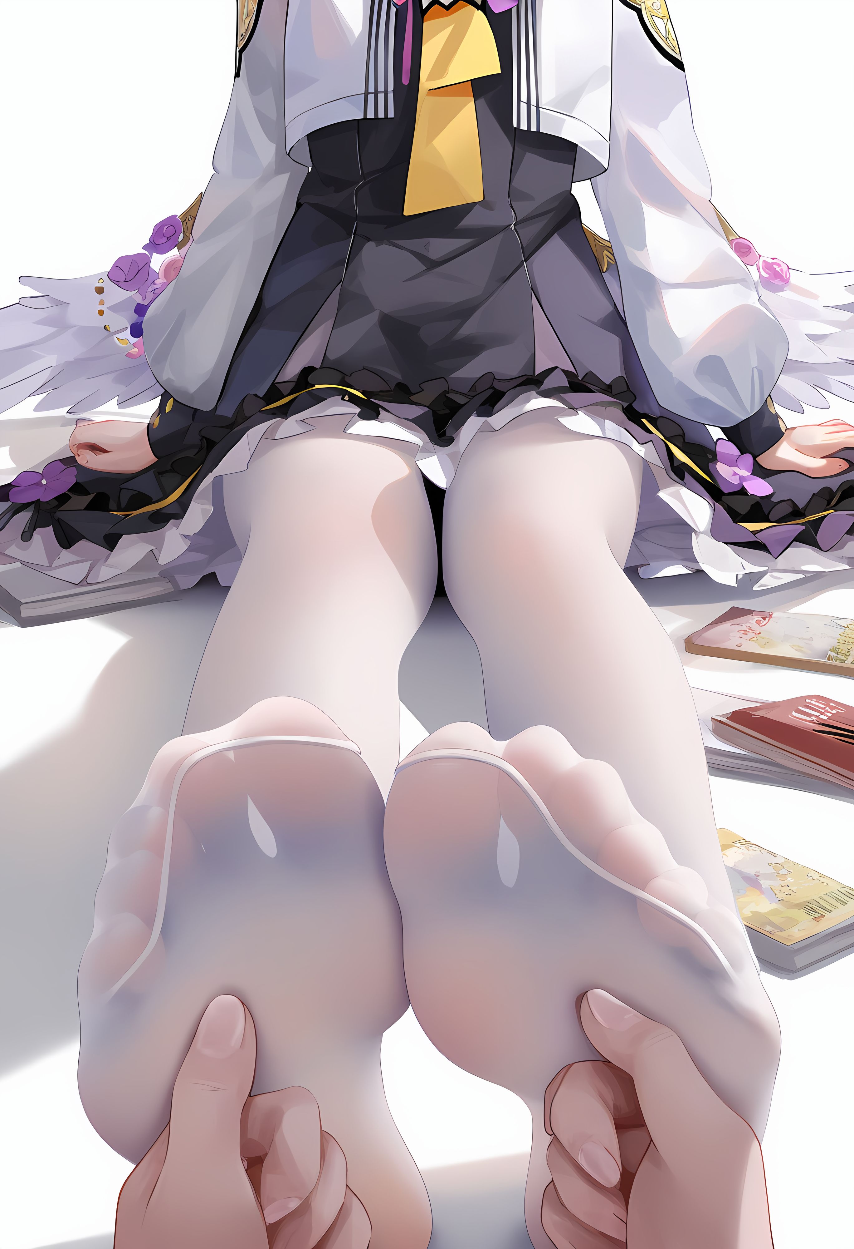 白丝少女,静谧美好.