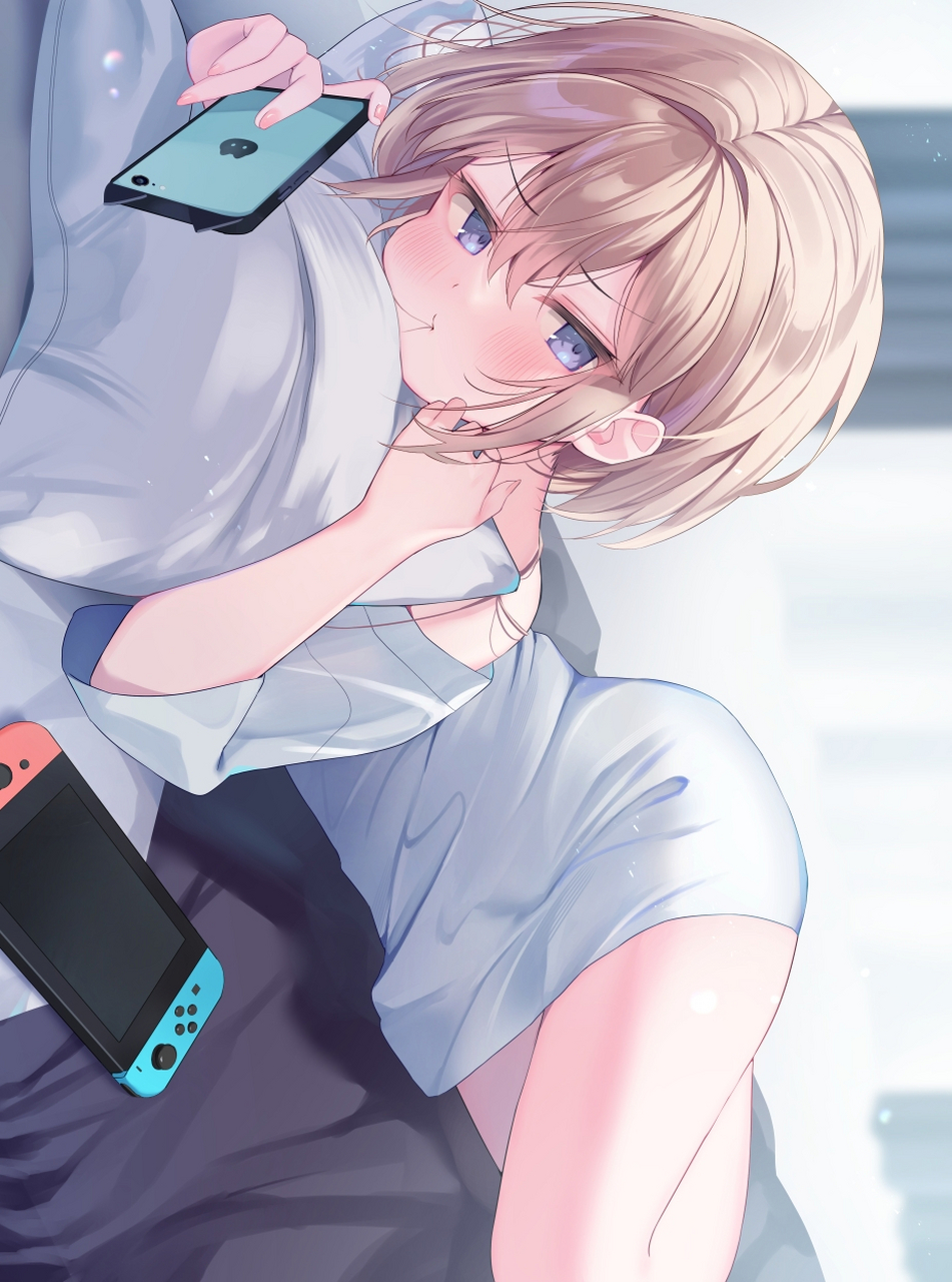 欧尼酱,快一点我已经进入游戏了  #推特爱上二次元#  画师:海老原べに