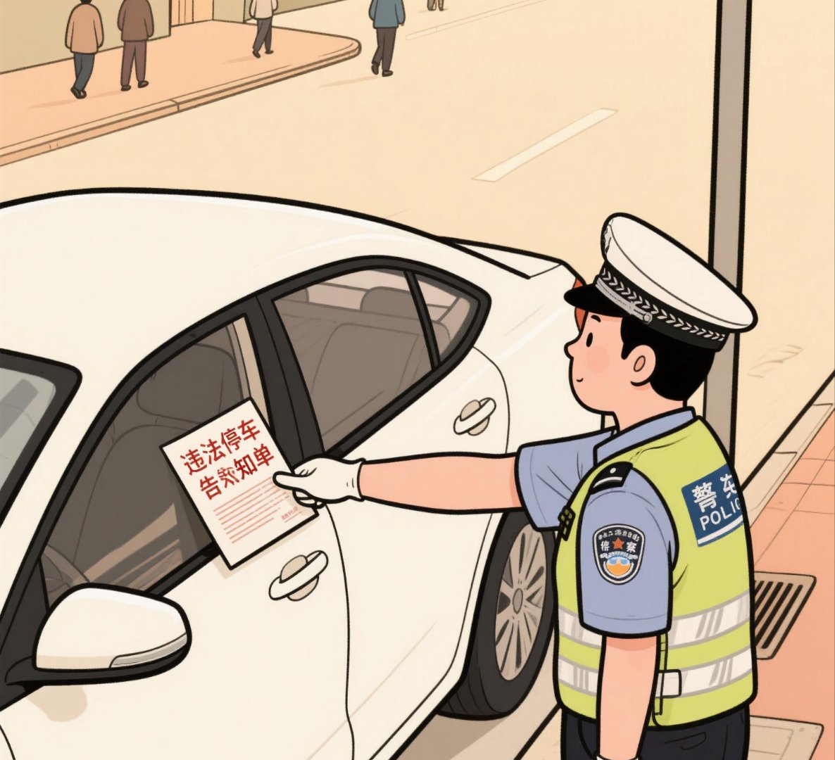 却不想老婆的回答堪称 "人间清醒":"你违停是违法,我澄ネ 漫画交警贴