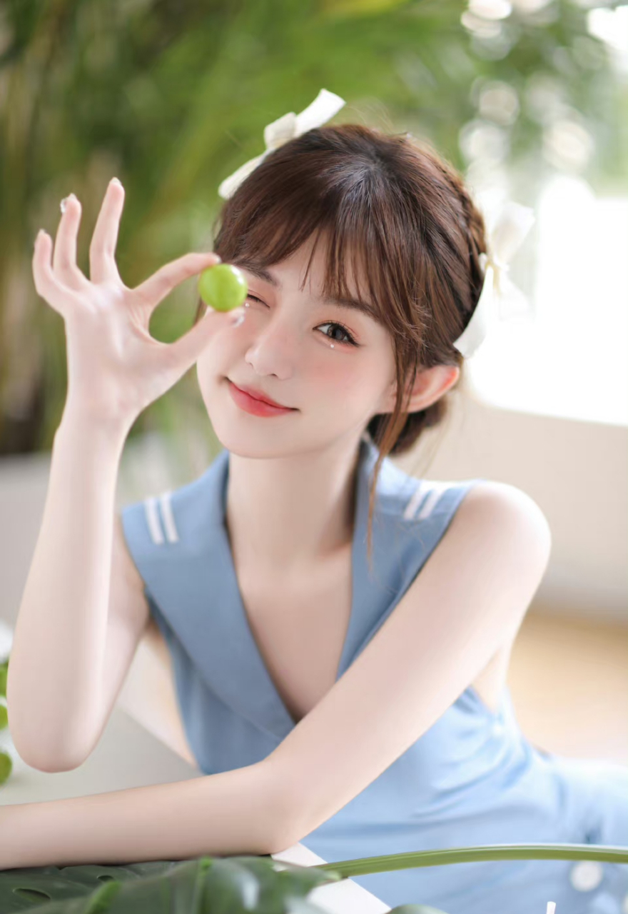 可爱甜美少女!  图片来源于天航.