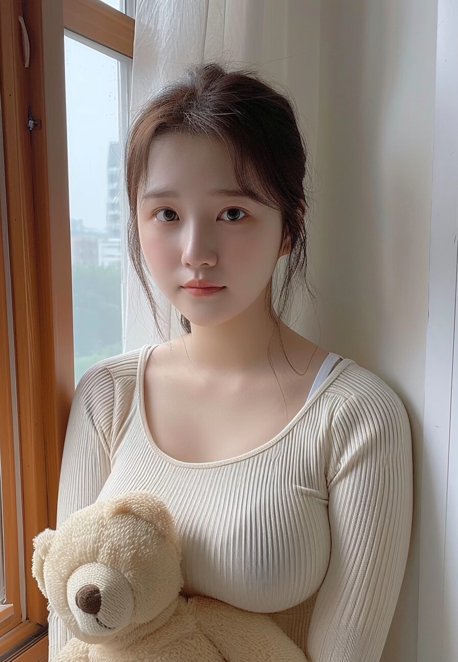 抱着柔软的玩具熊,坐在窗边,看着窗外的风景,这就是我小时候最美好的