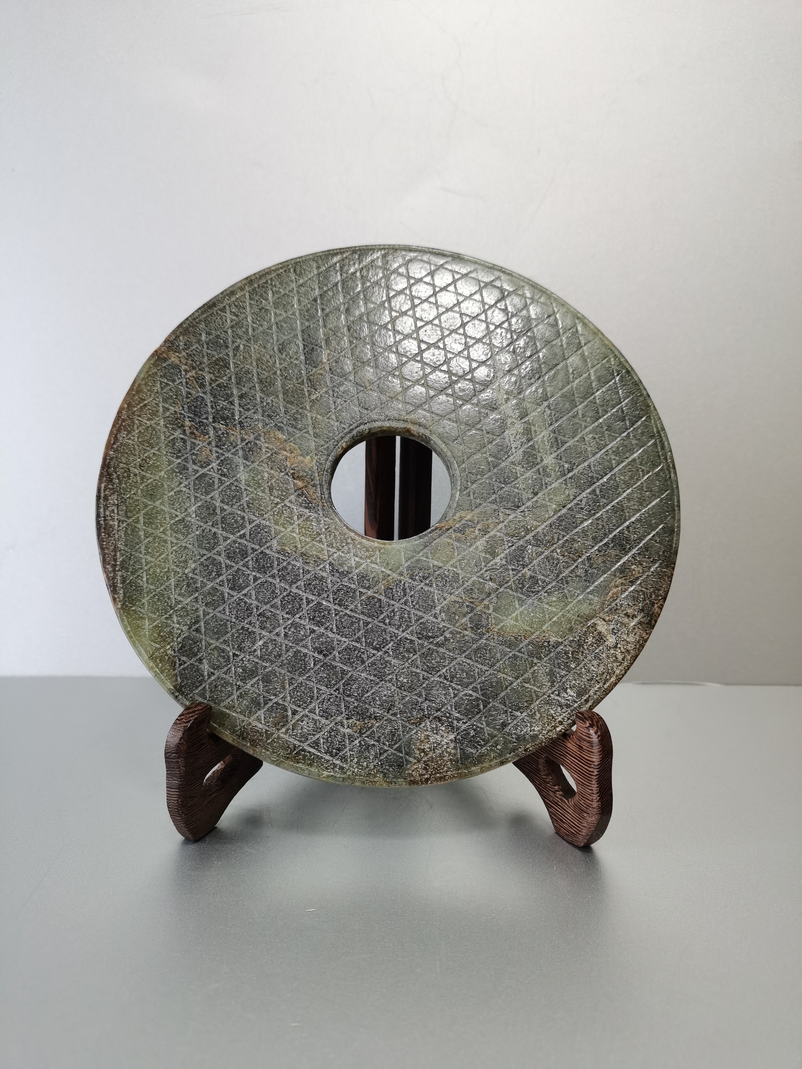 战国青蒲纹玉璧