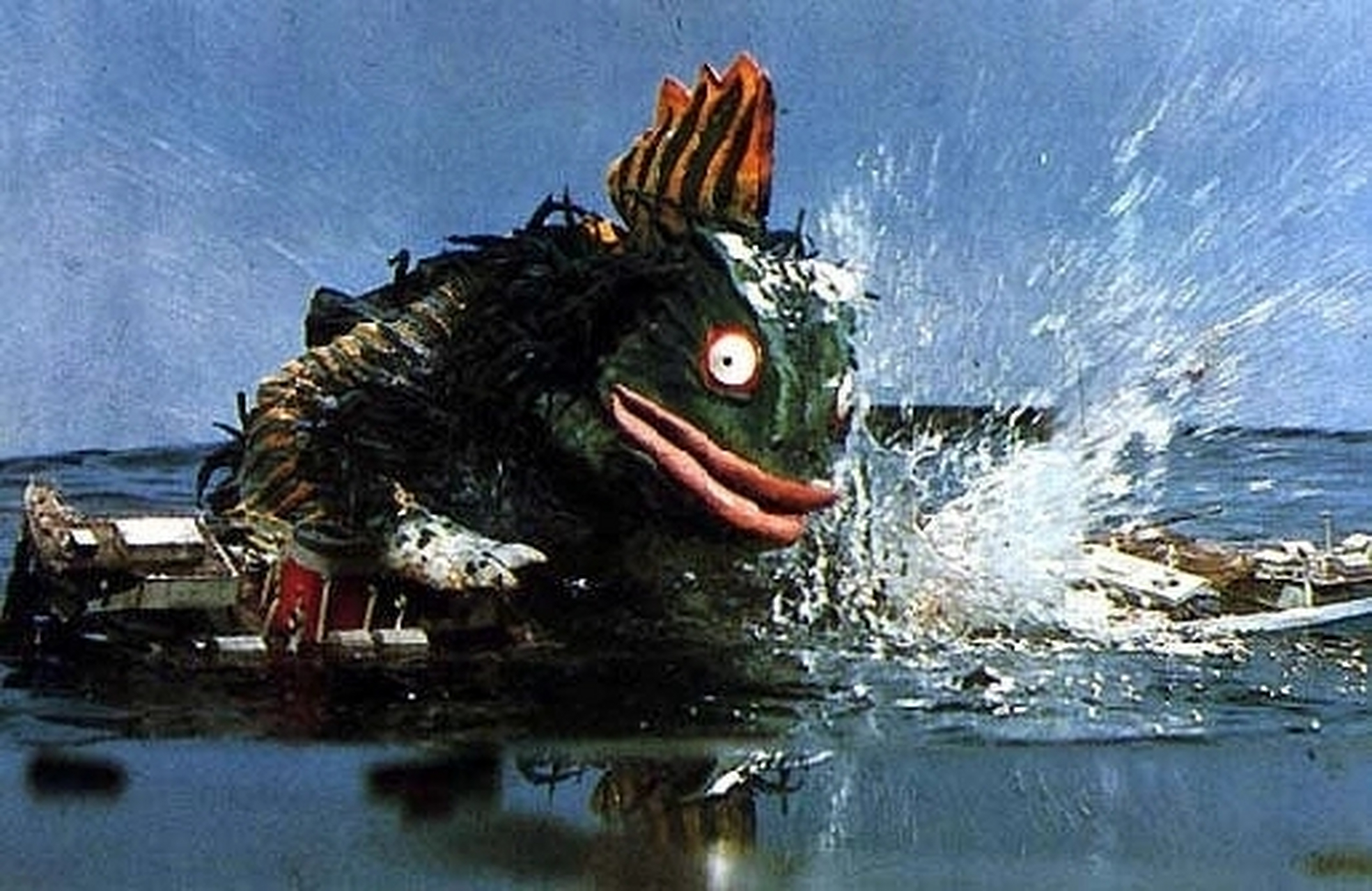 海兽格斯拉(一代),身高40米,体重2万吨,登场于初代奥特曼第6集(1966年