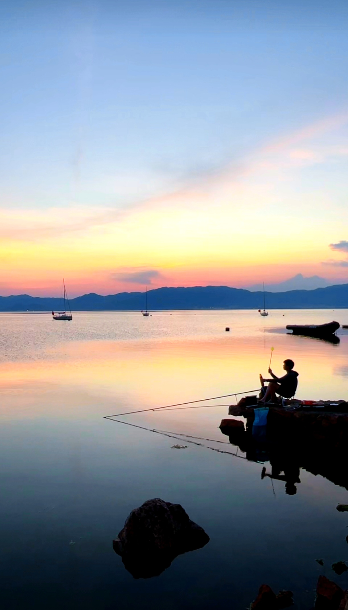 我和夕阳有个约会海海图片