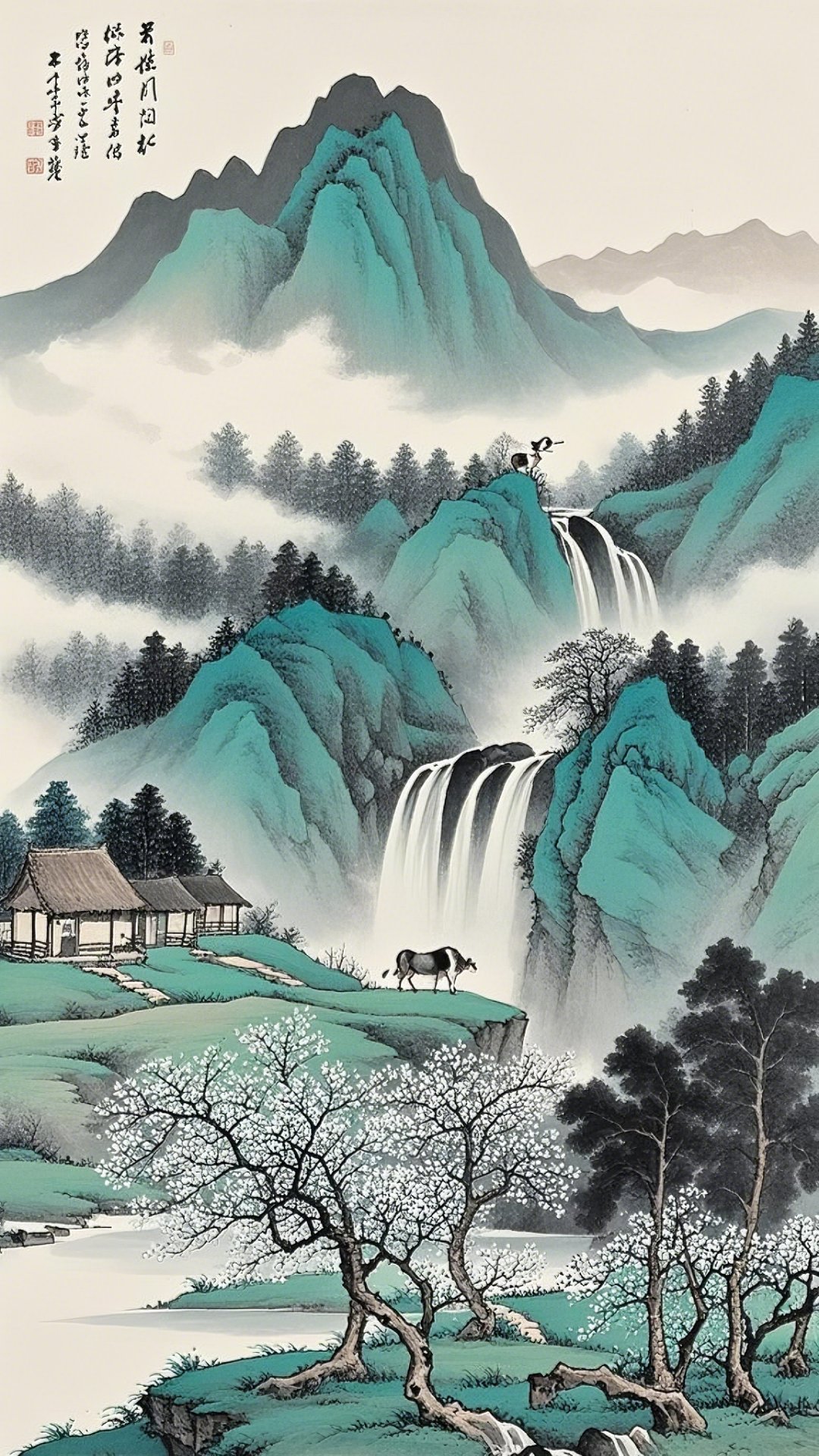 杨柳垂丝荔枝红 浪打渡头雾蒙蒙 忽闻郎