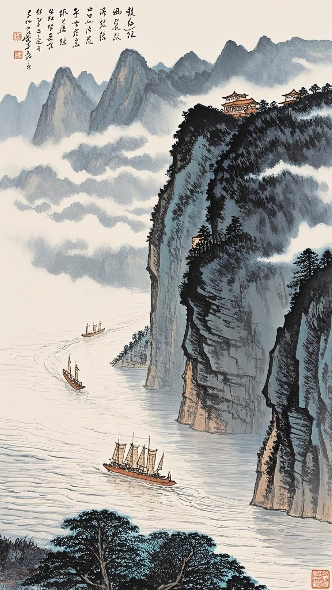 《渔家傲·江峡行舟》