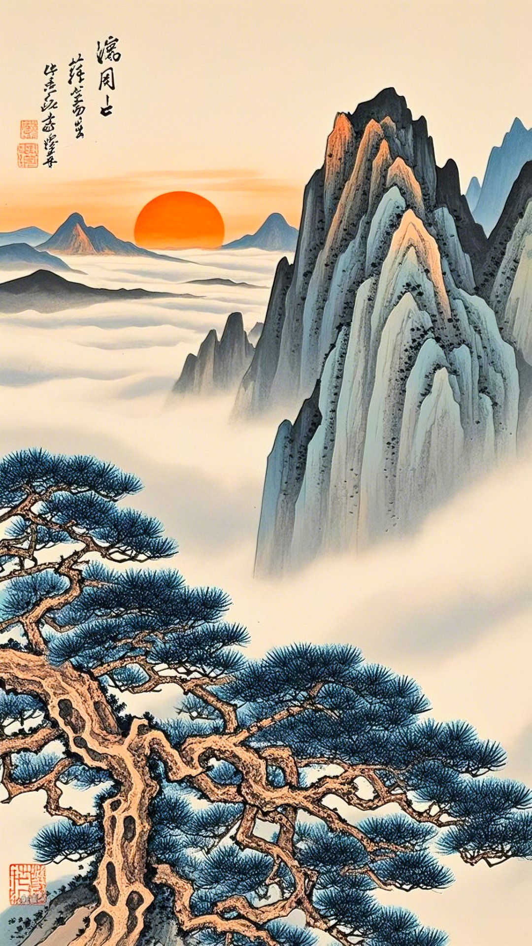 混沌初开,盘古骨化千仞青嶂;阴阳既判,青帝魂凝万古苍岩