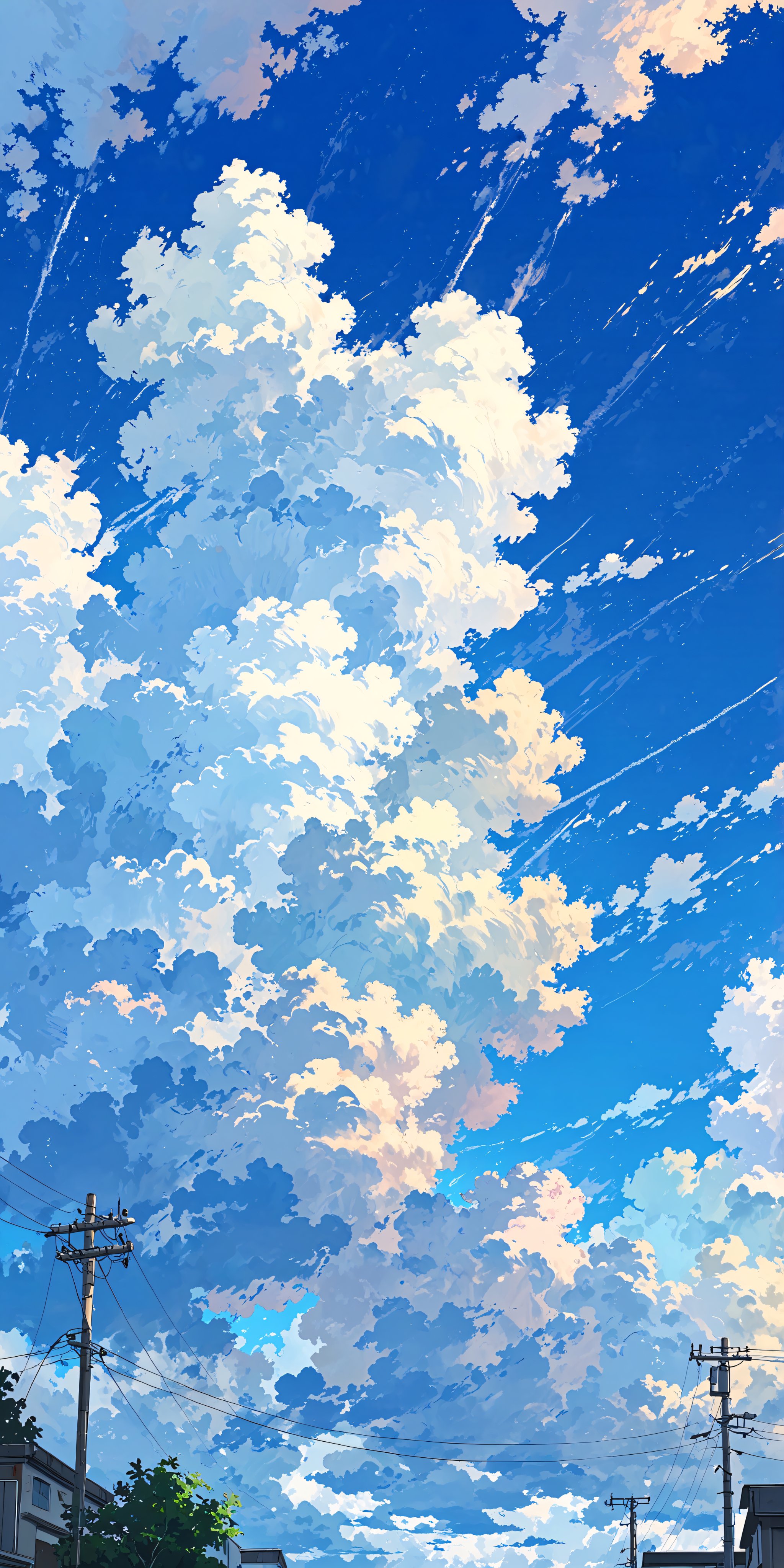 智能手机上的美丽天空.