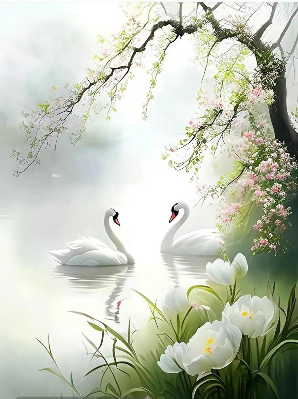 分享图片,美丽的白天鹅!