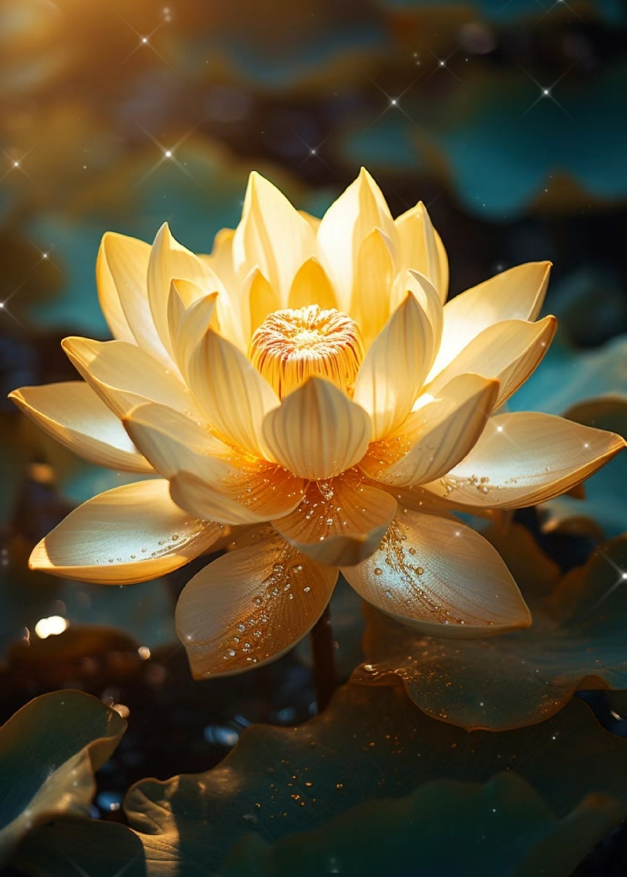 金色莲花,代表好事将近