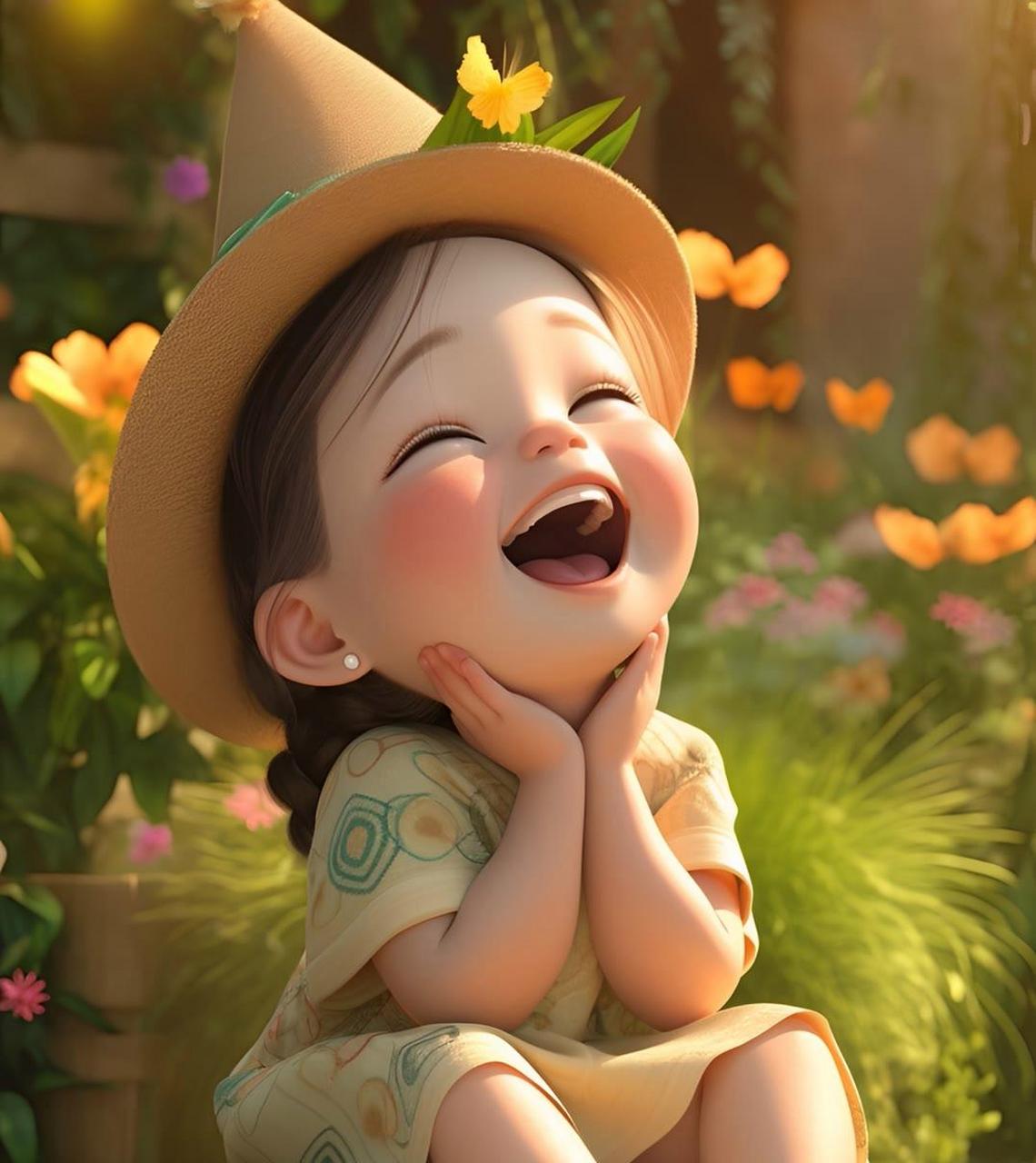 没心没肺,快乐加倍  祝你笑口常开,快乐每一天