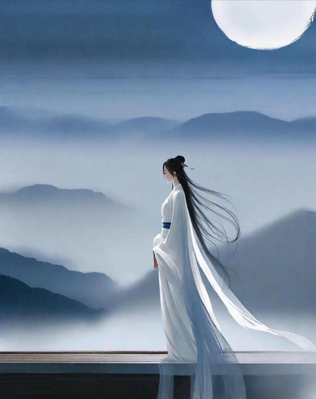 古风# 想你的时候问月亮93   你有思念的人吗?