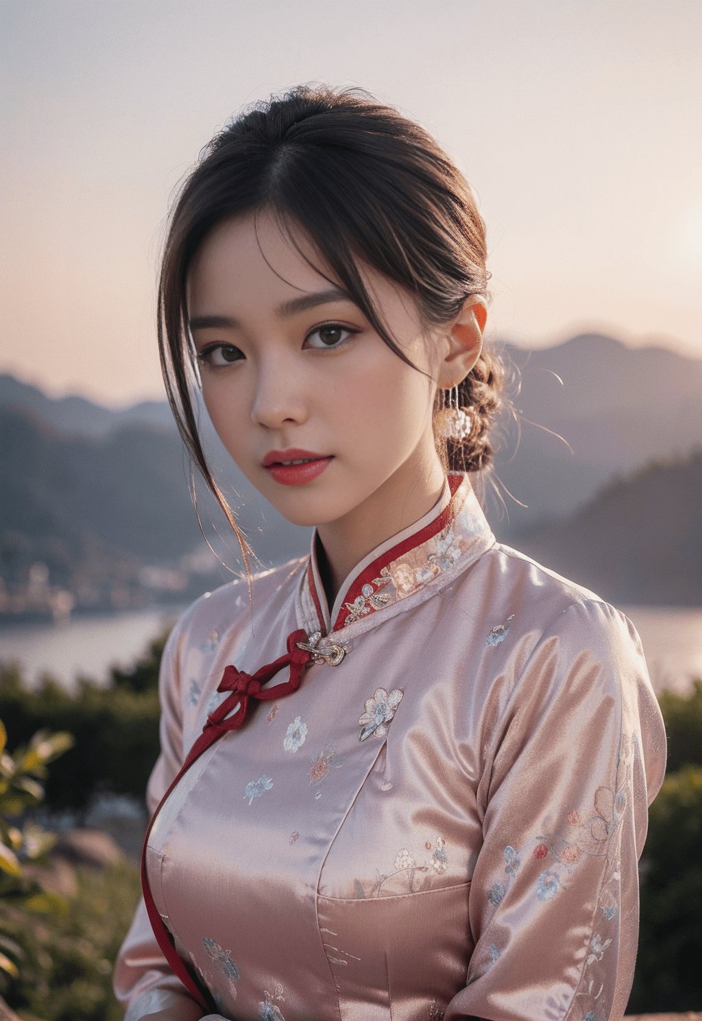 山间云雾似仙境, 漫步其中心自宁. 五宝庵前水美绝