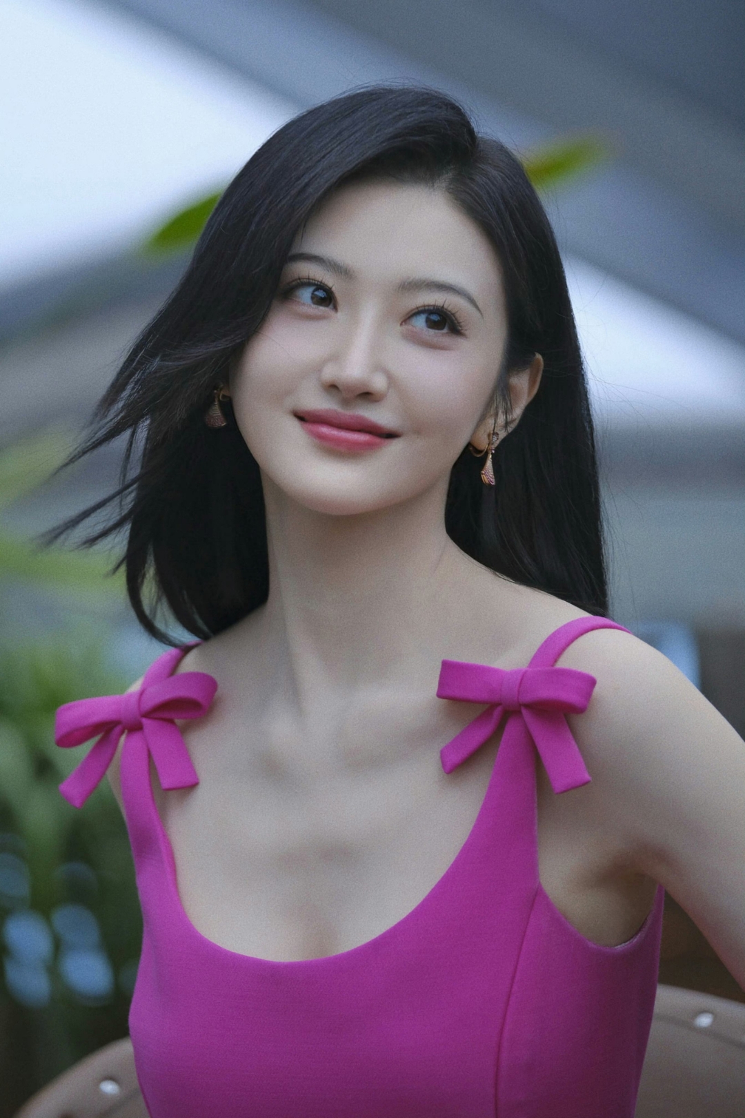 景甜美如画中仙,一袭粉裙更显娇艳动人