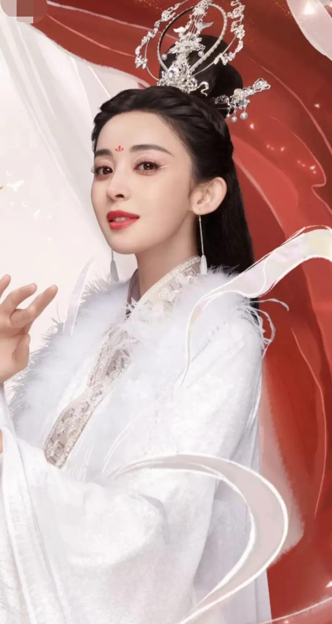 古力娜扎美如画中仙,一袭白衣飘飘欲仙.似梦似幻,步履轻盈入画来