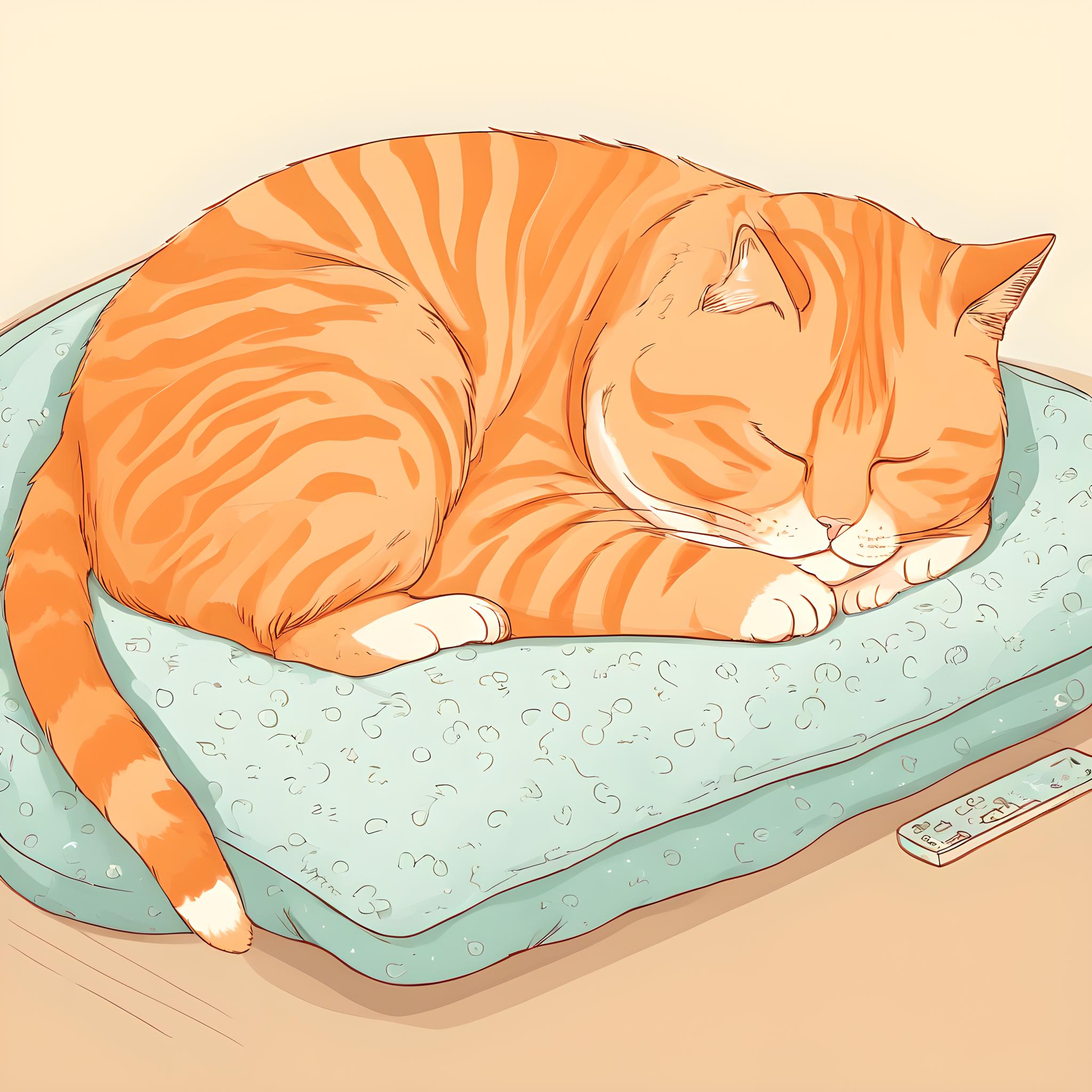 💤小猫咪的睡姿好可爱,四肢都蜷缩在一起,就像一个小毛球.