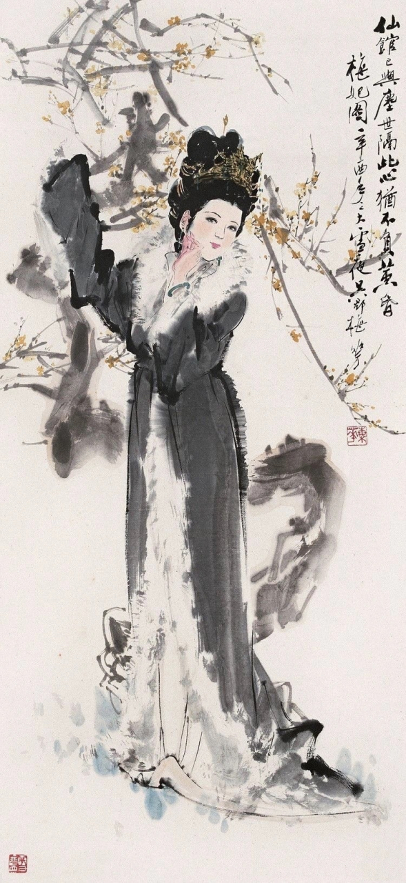 颜梅华仕女画图片