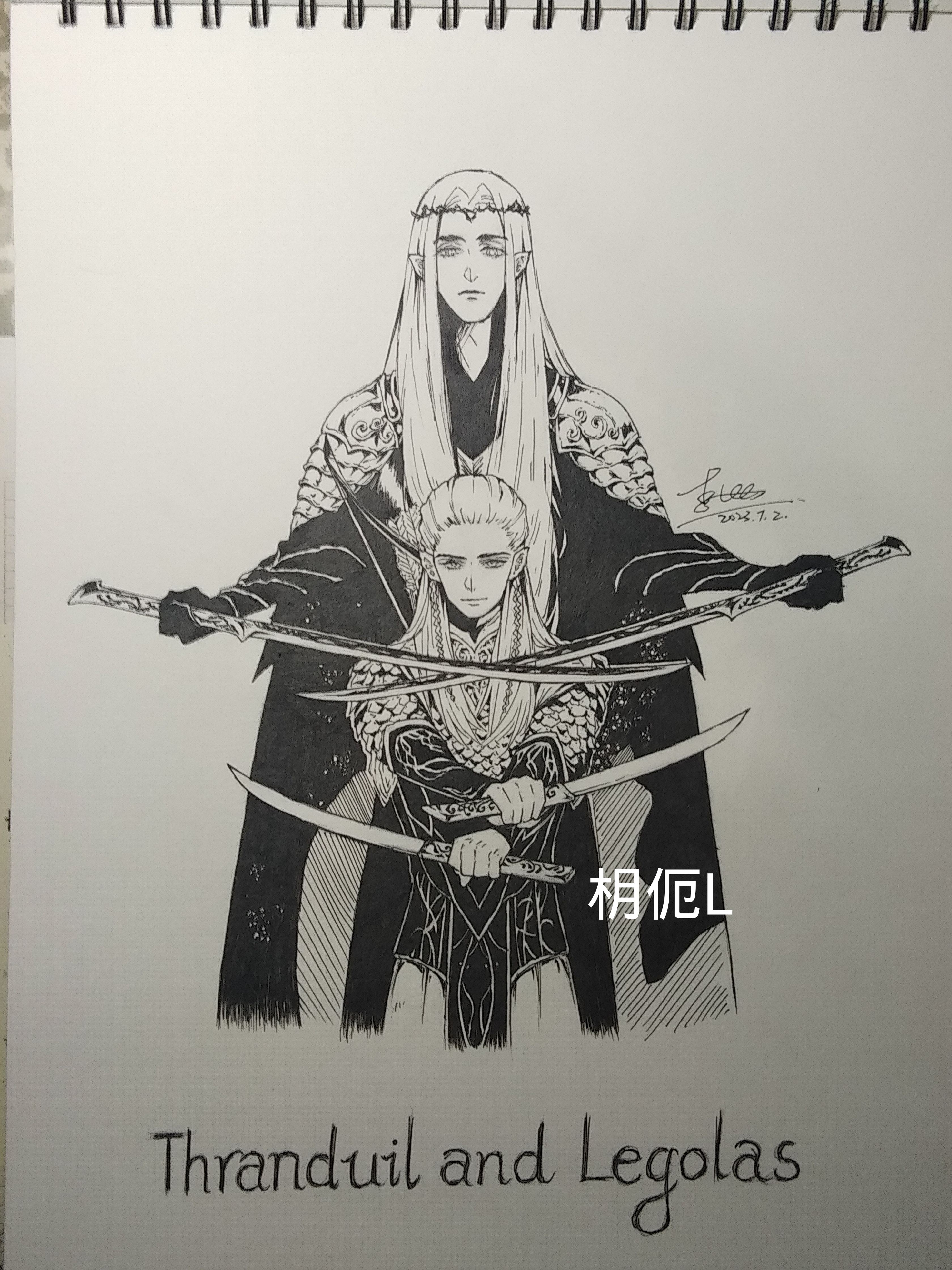 二次元专属交流地# #手绘# #临摹#  密林父子简直帅到窒息(7967