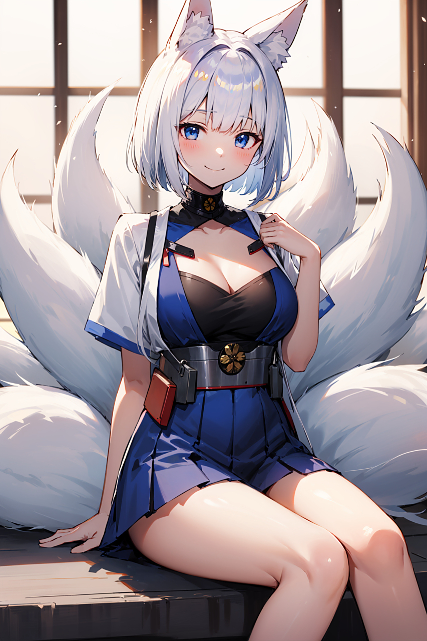 加贺～碧蓝航线,白毛狐狸,软妹子!