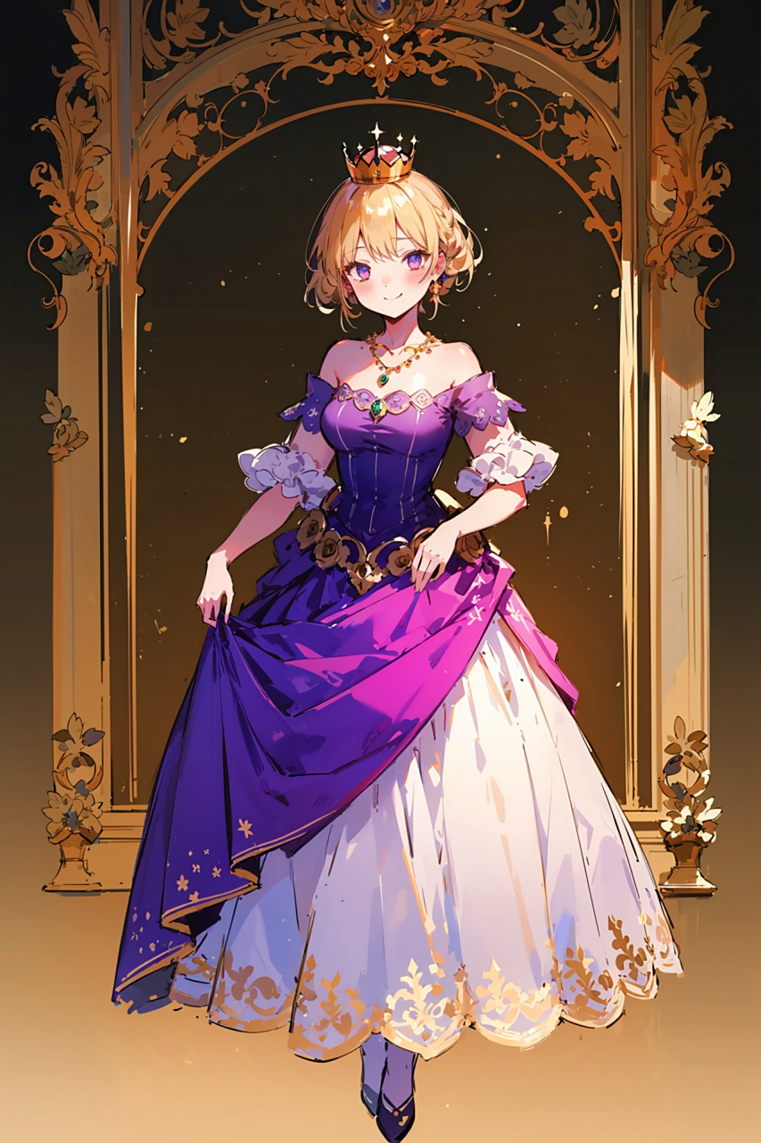 美丽的公主,端庄,华丽,立绘 #二次元 #动漫少女 #插画 #二次元# #动漫