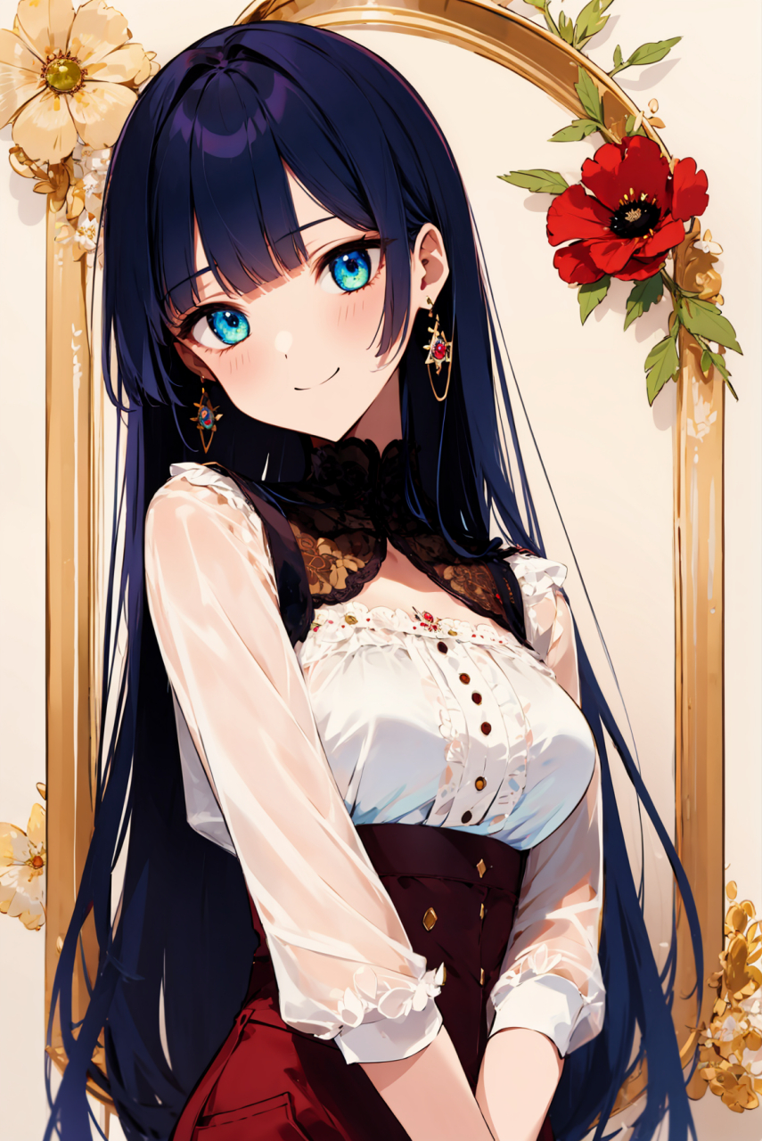 另一种画风的美女,清淡,典雅,! #二次元# #ai绘画# #动漫头像和壁纸