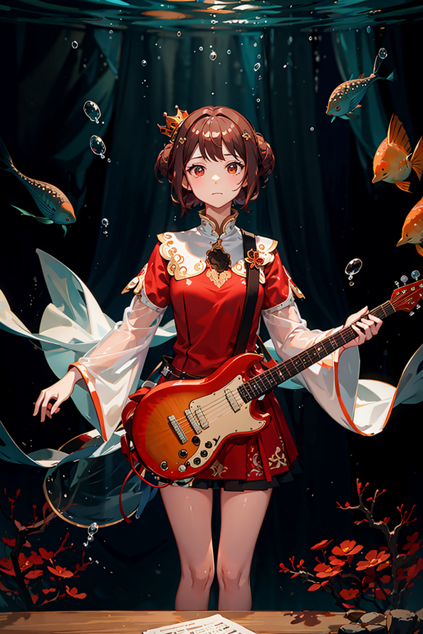 水族公主,在海里总是显得无助又孤独.