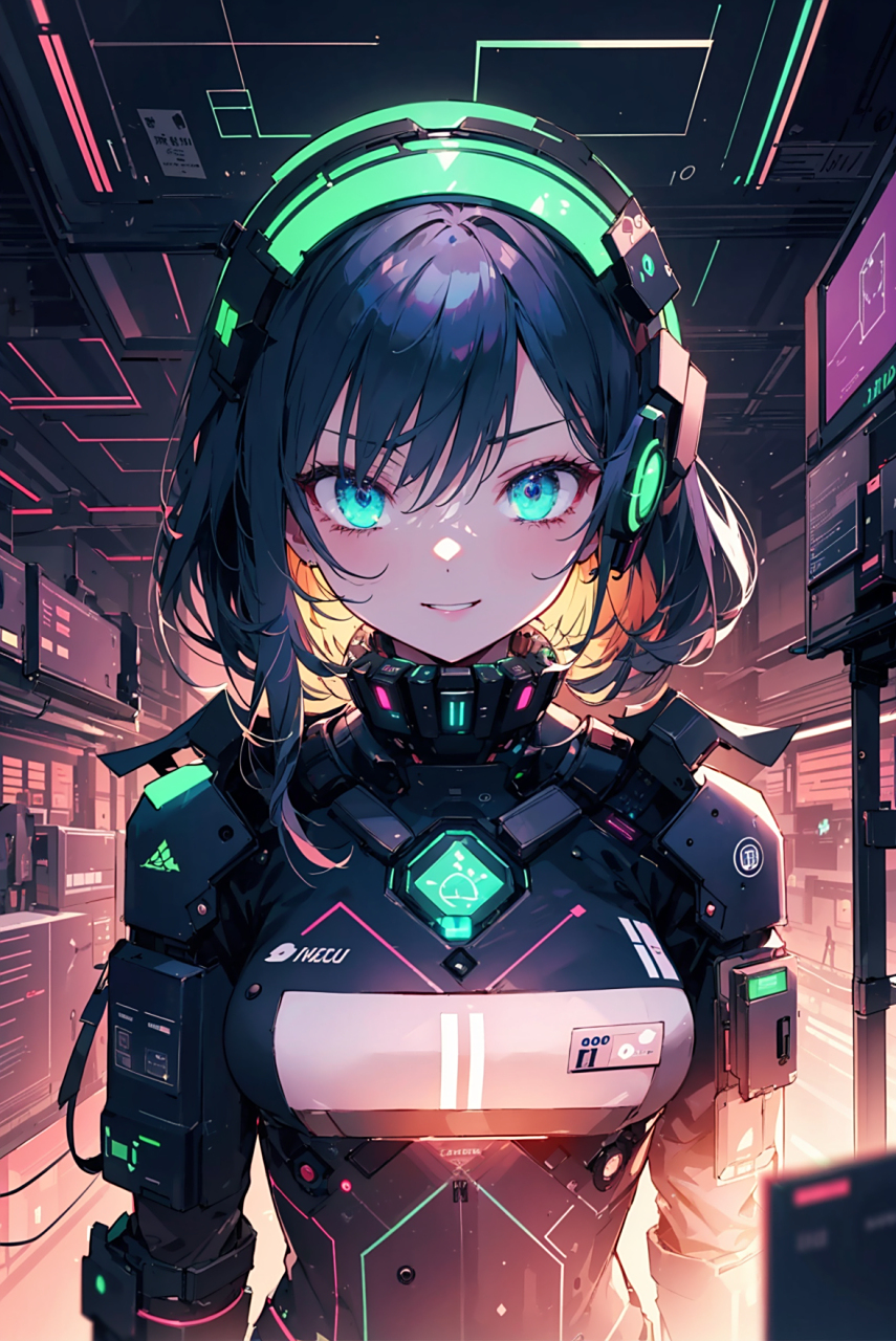 机甲赛博朋克,机娘!#二次元# #动漫头像和壁纸# #机甲