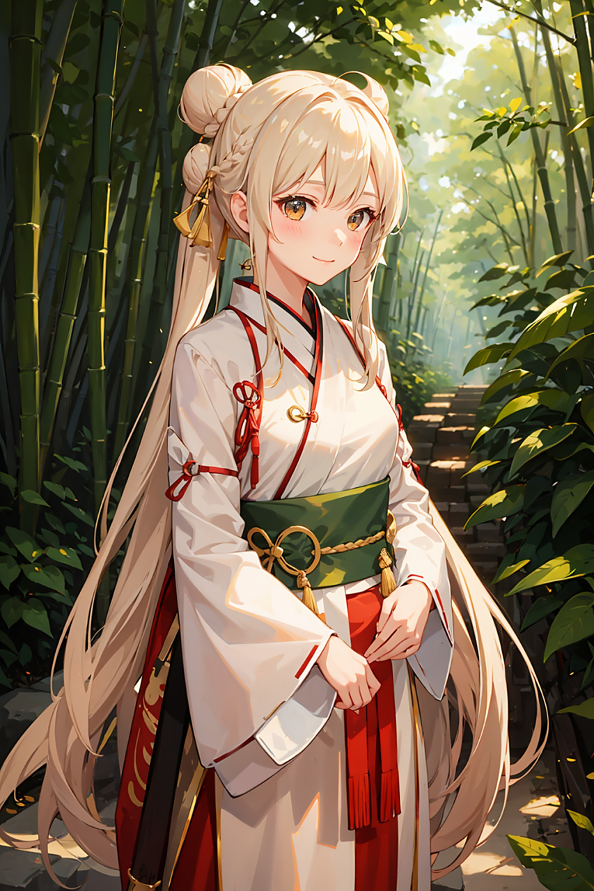 竹林的汉服小姐姐,可爱又迷人. #ai绘画# #二次元# #美女# #汉服