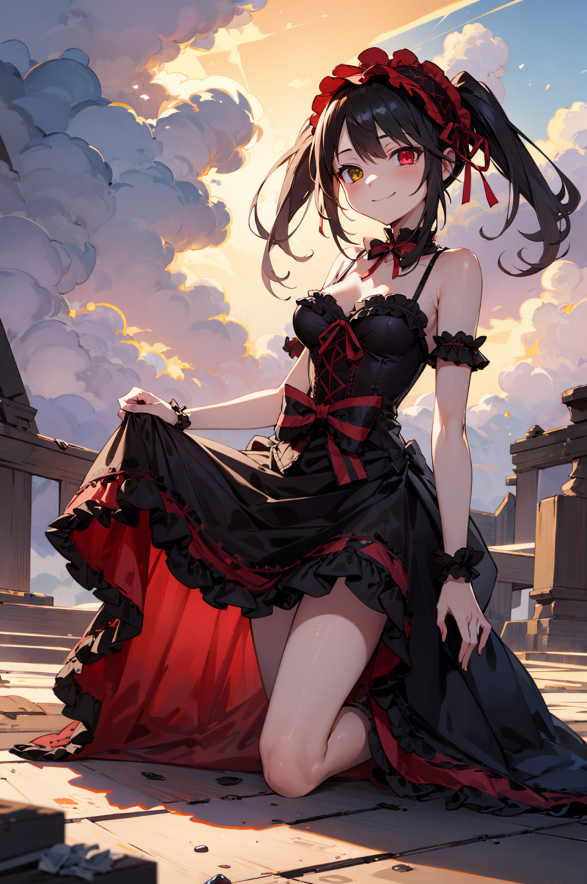 洛丽塔,知道是谁的服装么?#二次元# #约会大作战# #动漫头像和壁纸