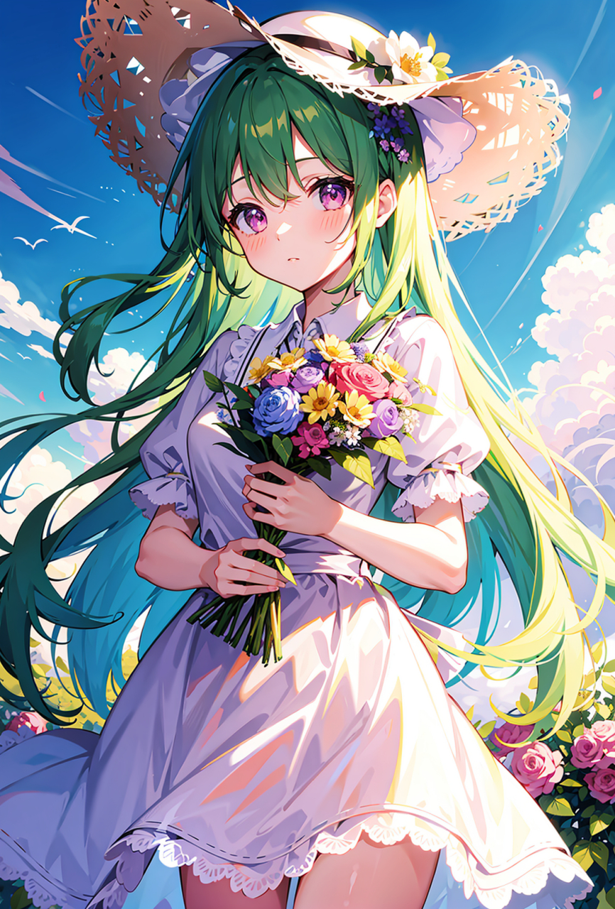 花中仙子? #二次元# #动漫头像和壁纸# #美女