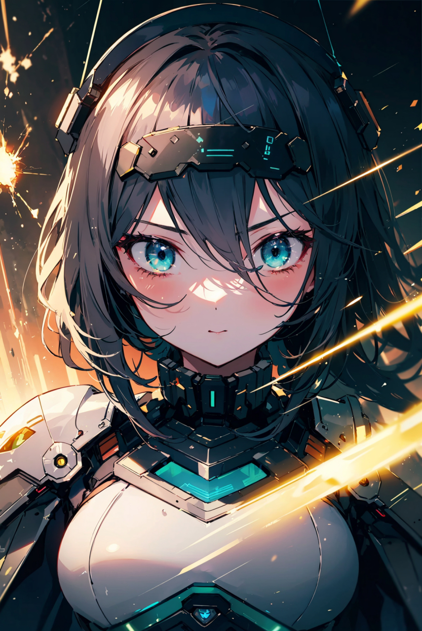 机甲赛博朋克,机娘!#二次元# #动漫头像和壁纸# #机甲